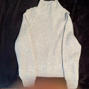 American Eagle Grey Cow Neck Sweater